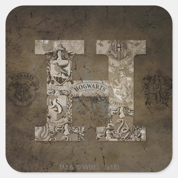 Harry_Potter___Hogwarts_Monogram_Square_Sticker_1 Harry Potter Hogwarts Monogram Square Sticker