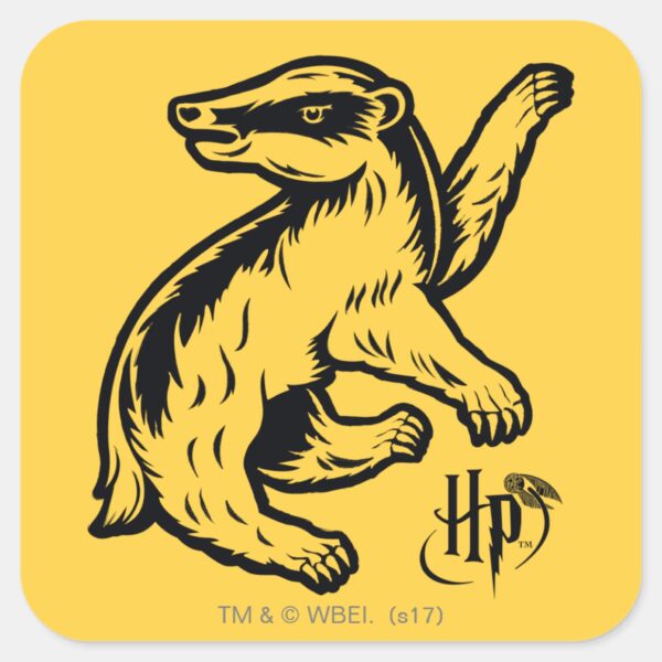 Harry_Potter___Hufflepuff_Badger_Icon_Square_Sticker_1 Harry Potter Hufflepuff Badger Icon Square Sticker