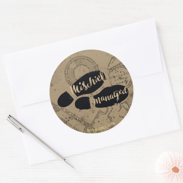 Harry_Potter___MISCHIEF_MANAGED™_Map_Footprints_Classic_Round_Sticker_3 Harry Potter MISCHIEF MANAGED™ Map Footprints Classic Round Sticker