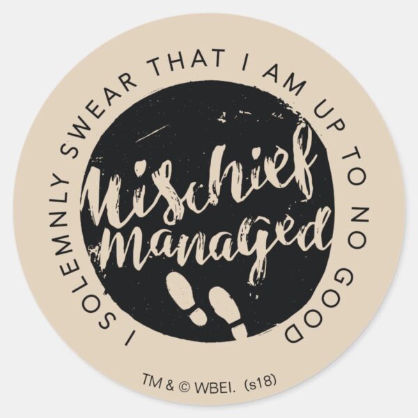 Harry_Potter___Marauder's_Map_Charms_Typography_Classic_Round_Sticker_1 Harry Potter Marauders Map Charms Typography Classic Round Sticker