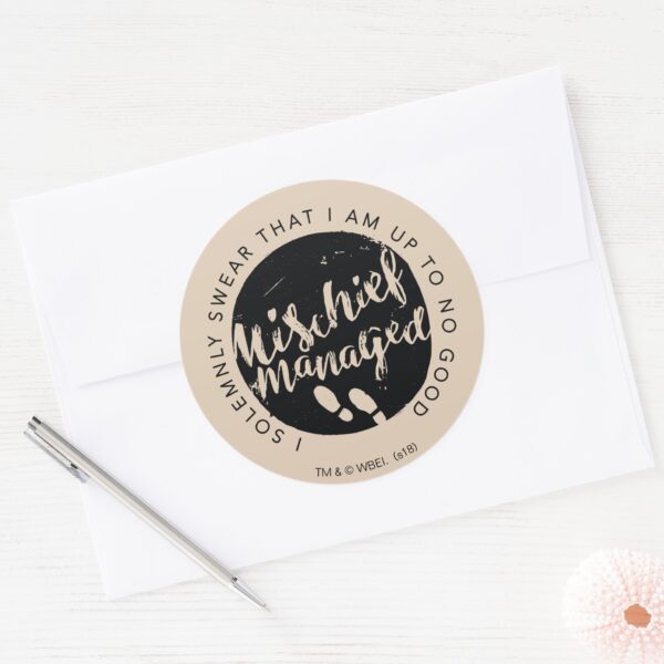 Harry_Potter___Marauder's_Map_Charms_Typography_Classic_Round_Sticker_3 Harry Potter Marauders Map Charms Typography Classic Round Sticker