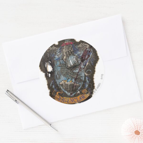 Harry_Potter___Ravenclaw_Crest_-_Destroyed_Classic_Round_Sticker_3 Harry Potter Ravenclaw Crest Destroyed Classic Round Sticker