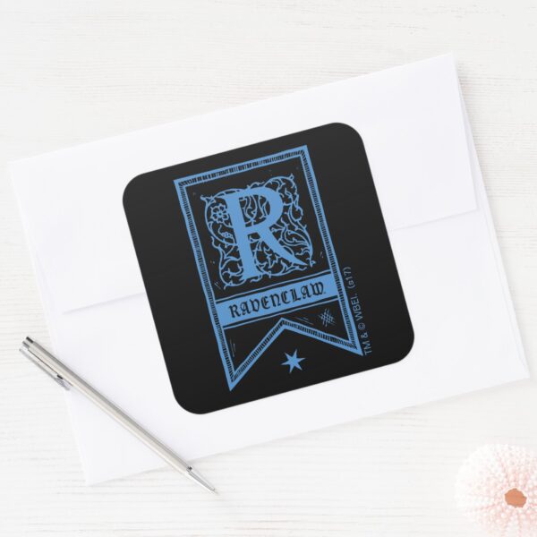 Harry_Potter___Ravenclaw_Monogram_Banner_Square_Sticker_3 Harry Potter Ravenclaw Monogram Banner Square Sticker