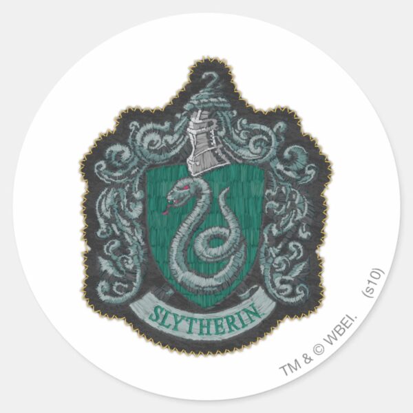 Harry_Potter___Retro_Mighty_Slytherin_Crest_Classic_Round_Sticker_1 Harry Potter Retro Mighty Slytherin Crest Classic Round Sticker