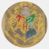 Harry Potter Rustic Hogwarts Crest Classic Round Sticker