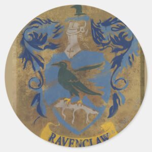 Harry Potter Rustic Ravenclaw Painting Classic Round Sticker