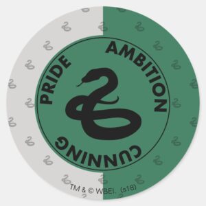 Harry_Potter___SLYTHERIN™_House_Traits_Graphic_Classic_Round_Sticker_1 Harry Potter SLYTHERIN™ House Traits Graphic Classic Round Sticker