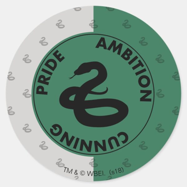 Harry_Potter___SLYTHERIN™_House_Traits_Graphic_Classic_Round_Sticker_1 Harry Potter SLYTHERIN™ House Traits Graphic Classic Round Sticker