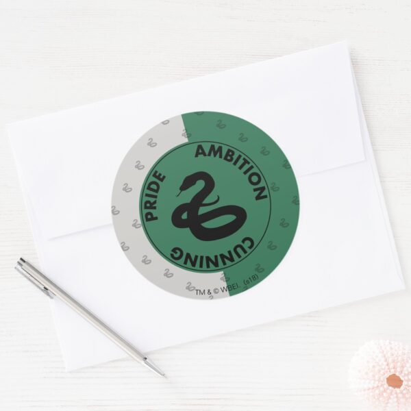 Harry_Potter___SLYTHERIN™_House_Traits_Graphic_Classic_Round_Sticker_3 Harry Potter SLYTHERIN™ House Traits Graphic Classic Round Sticker