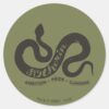 Harry Potter SLYTHERIN™ Silhouette Typography Classic Round Sticker