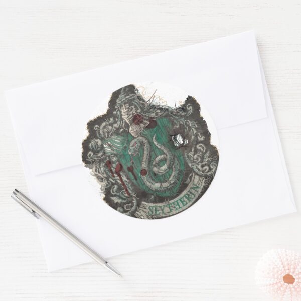Harry_Potter___Slytherin_Crest_-_Vintage_Classic_Round_Sticker_3 Harry Potter Slytherin Crest Vintage Classic Round Sticker