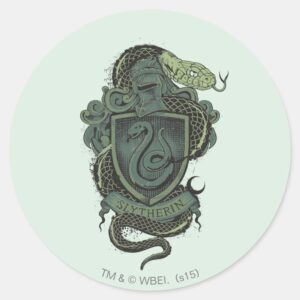 Harry_Potter___Slytherin_Crest_Classic_Round_Sticker_1 Harry Potter Slytherin Crest Classic Round Sticker