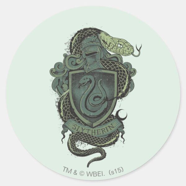 Harry_Potter___Slytherin_Crest_Classic_Round_Sticker_1 Harry Potter Slytherin Crest Classic Round Sticker