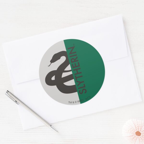 Harry_Potter___Slytherin_House_Pride_Graphic_Classic_Round_Sticker_3 Harry Potter Slytherin House Pride Graphic Classic Round Sticker