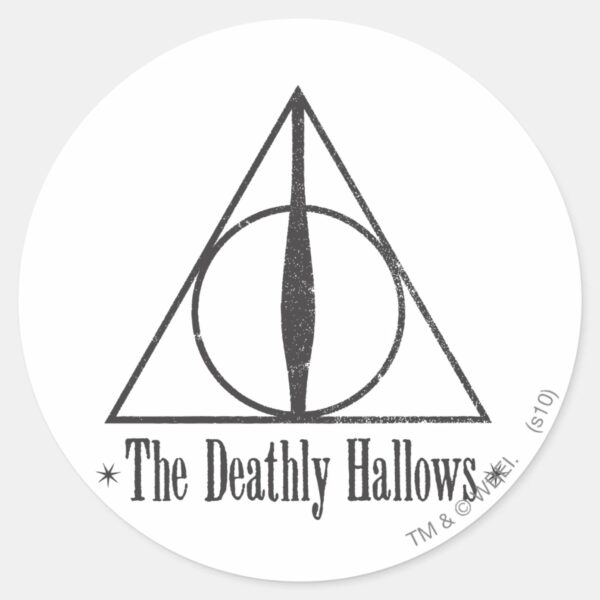 Harry Potter The Deathly Hallows Emblem Classic Round Sticker