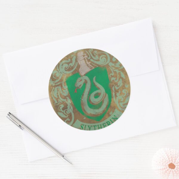Harry_Potter___Vintage_Slytherin_Classic_Round_Sticker_3 Harry Potter Vintage Slytherin Classic Round Sticker