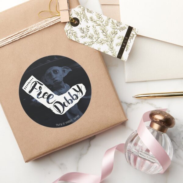 Harry_Potter____Free_Dobby__Sock_Typography_Classic_Round_Sticker_5 Harry Potter Free Dobby Sock Typography Classic Round Sticker