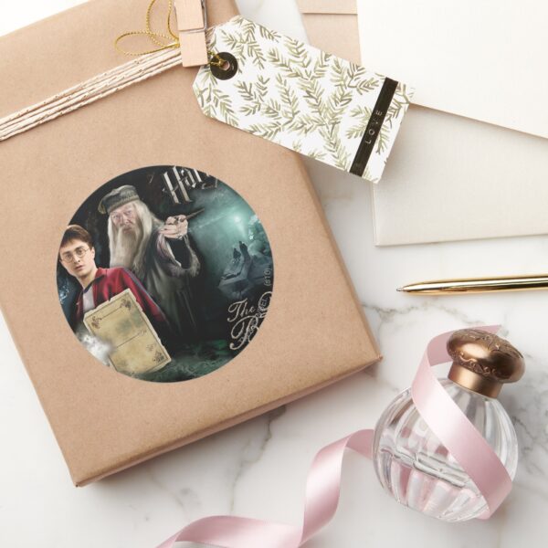 Harry_Potter_and_Dumbledore_Classic_Round_Sticker_5 Harry Potter And Dumbledore Classic Round Sticker