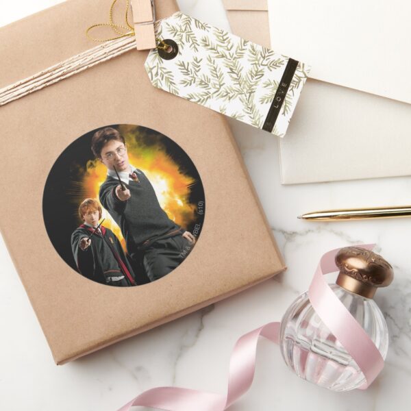 Harry_Potter_and_Ron_Weasely_Classic_Round_Sticker_5 Harry Potter And Ron Weasely Classic Round Sticker