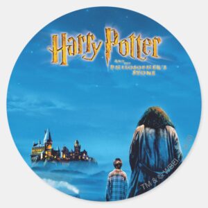 Harry And Hagrid International Movie Poster Classic Round Sticker