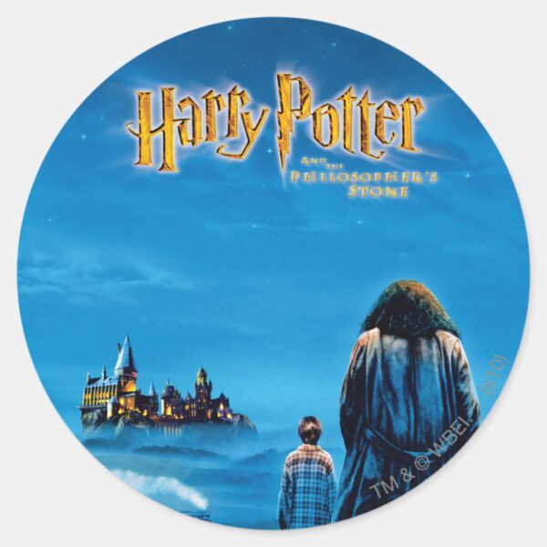 Harry_and_Hagrid_International_Movie_Poster_Classic_Round_Sticker_1 Harry And Hagrid International Movie Poster Classic Round Sticker