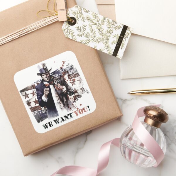 Harvey_Dent_-_We_Want_You!_Square_Sticker_5 Harvey Dent We Want You Square Sticker