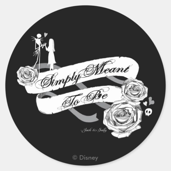 Hauntingly_Jack_&_Sally__Simply_Meant_To_Be__Classic_Round_Sticker_1 Hauntingly Jack Sally Simply Meant To Be Classic Round Sticker