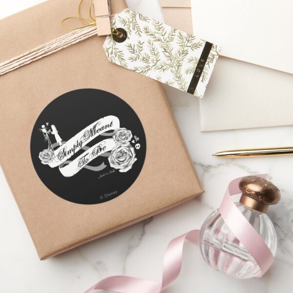 Hauntingly_Jack_&_Sally__Simply_Meant_To_Be__Classic_Round_Sticker_5 Hauntingly Jack Sally Simply Meant To Be Classic Round Sticker