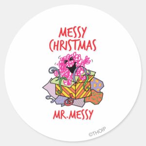 Have_A_Messy_Christmas_Classic_Round_Sticker_1 Have A Messy Christmas Classic Round Sticker