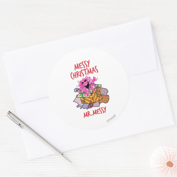 Have_A_Messy_Christmas_Classic_Round_Sticker_3 Have A Messy Christmas Classic Round Sticker