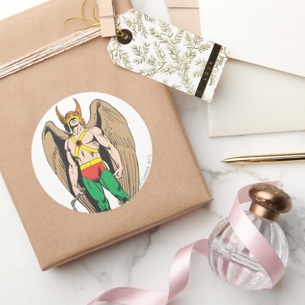 Hawkman_Classic_Round_Sticker_5 Hawkman Classic Round Sticker