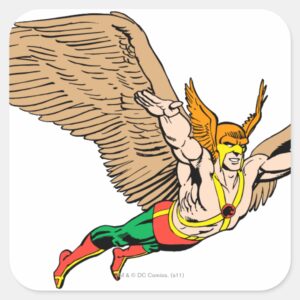 Hawkman_Flies_Square_Sticker_1 Hawkman Flies Square Sticker