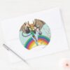 Hawkman Flies Thru Sky Classic Round Sticker