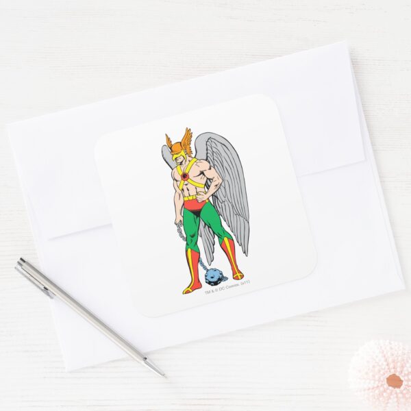 Hawkman_Standing_Pose_Square_Sticker_3 Hawkman Standing Pose Square Sticker