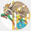 Hawkman_&_Hawkwoman_Classic_Round_Sticker_1 Hawkman Hawkwoman Classic Round Sticker