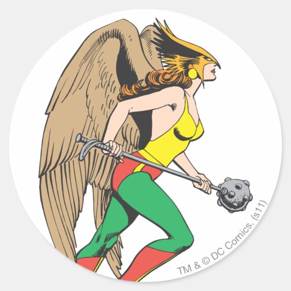 Hawkwoman_Profile_Classic_Round_Sticker_1 Hawkwoman Profile Classic Round Sticker