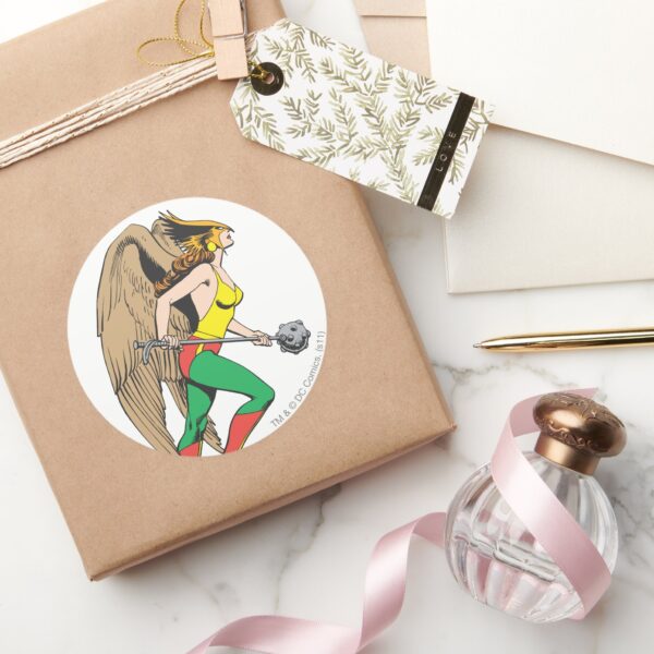 Hawkwoman_Profile_Classic_Round_Sticker_5 Hawkwoman Profile Classic Round Sticker