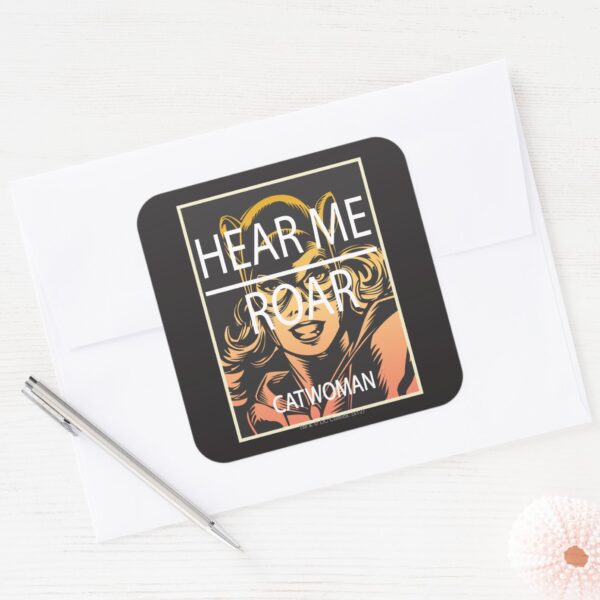 Hear_Me_Roar_Square_Sticker_3 Hear Me Roar Square Sticker