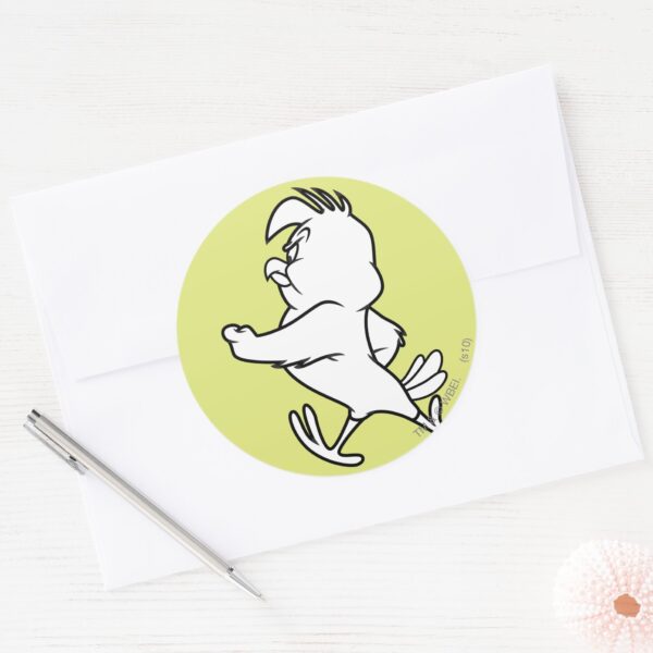 Henery_Hawk_Walking_Classic_Round_Sticker_3 Henery Hawk Walking Classic Round Sticker