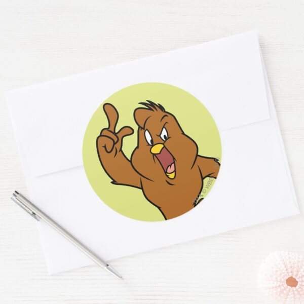 Henery_Hawk_Yelling_Classic_Round_Sticker_3 Henery Hawk Yelling Classic Round Sticker