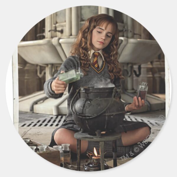 Hermione_20_classic_round_sticker_1 Hermione 20 Classic Round Sticker