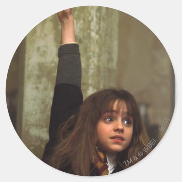 Hermione_raises_her_hand_classic_round_sticker_1 Hermione Raises Her Hand Classic Round Sticker