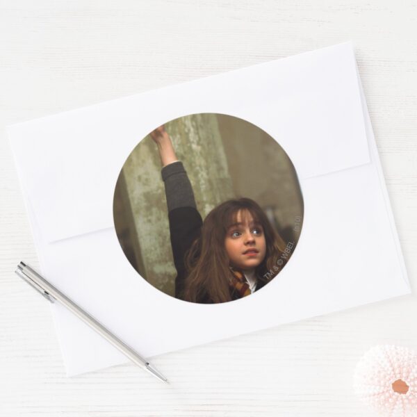Hermione_raises_her_hand_classic_round_sticker_3 Hermione Raises Her Hand Classic Round Sticker