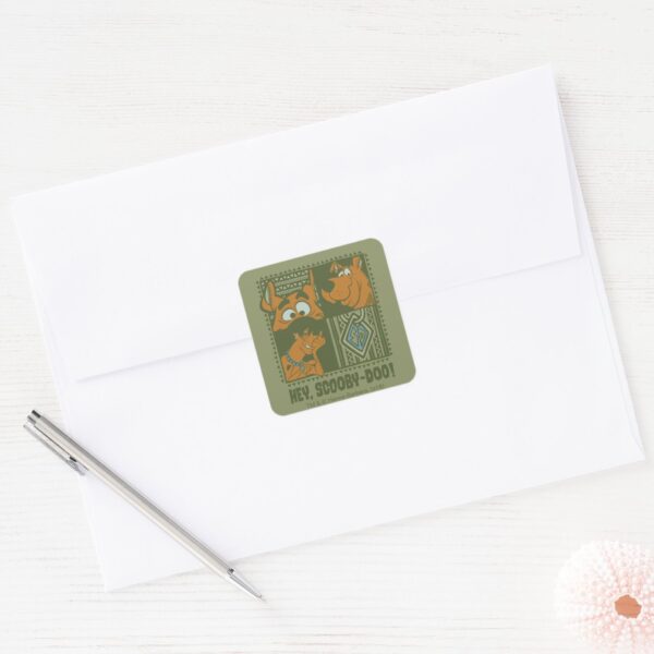 Hey_Scooby-Doo_Tribal_Square_Graphic_Square_Sticker_3 Hey Scooby Doo Tribal Square Graphic Square Sticker