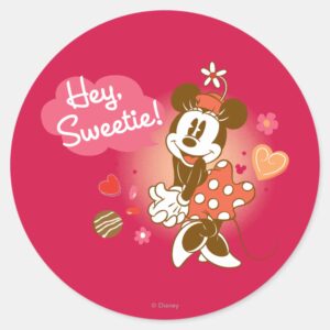 Hey Sweetie Classic Round Sticker