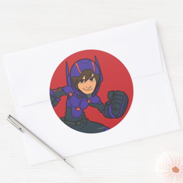 Hiro_Hamada_Purple_Classic_Round_Sticker_3 Hiro Hamada Purple Classic Round Sticker