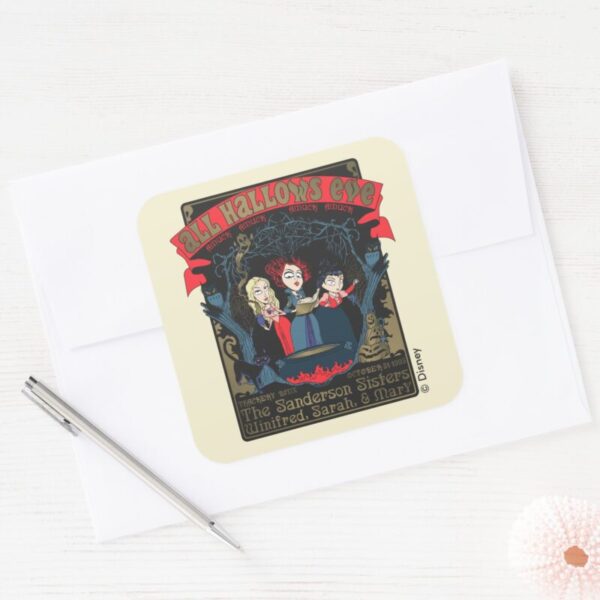 Hocus_Pocus_All_Hallows’_Eve_Enchantment_Square_Sticker_3 Hocus Pocus All Hallows Eve Enchantment Square Sticker