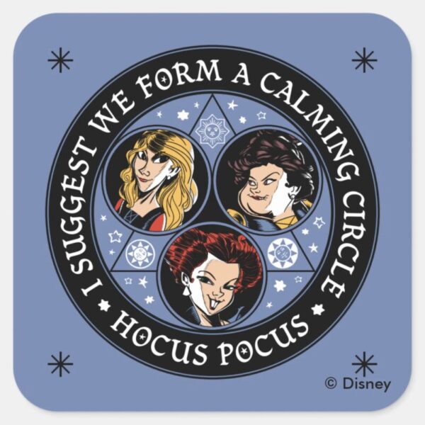 Hocus_Pocus_Calming_Circle_Spellbound_Fun_Square_Sticker_1 Hocus Pocus Calming Circle Spellbound Fun Square Sticker