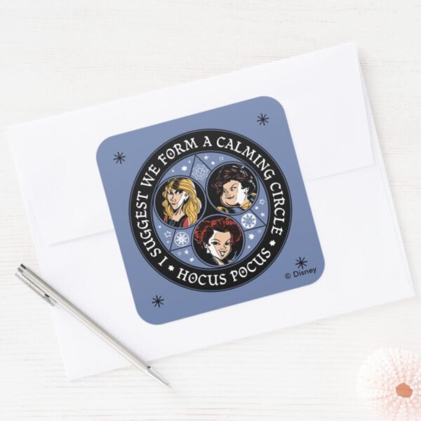 Hocus_Pocus_Calming_Circle_Spellbound_Fun_Square_Sticker_3 Hocus Pocus Calming Circle Spellbound Fun Square Sticker