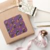 Hocus Pocus Flying Witches Pattern Square Sticker